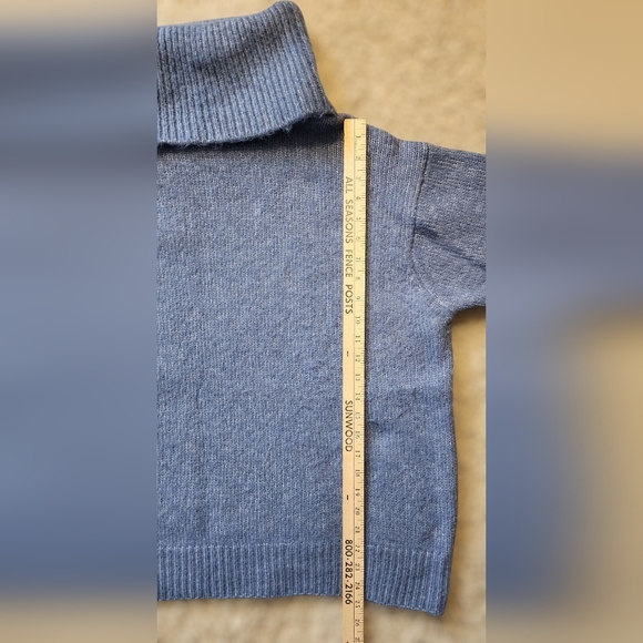 Zara Medium Blue Roll Neck Turtleneck Sweater - Picture 7 of 10